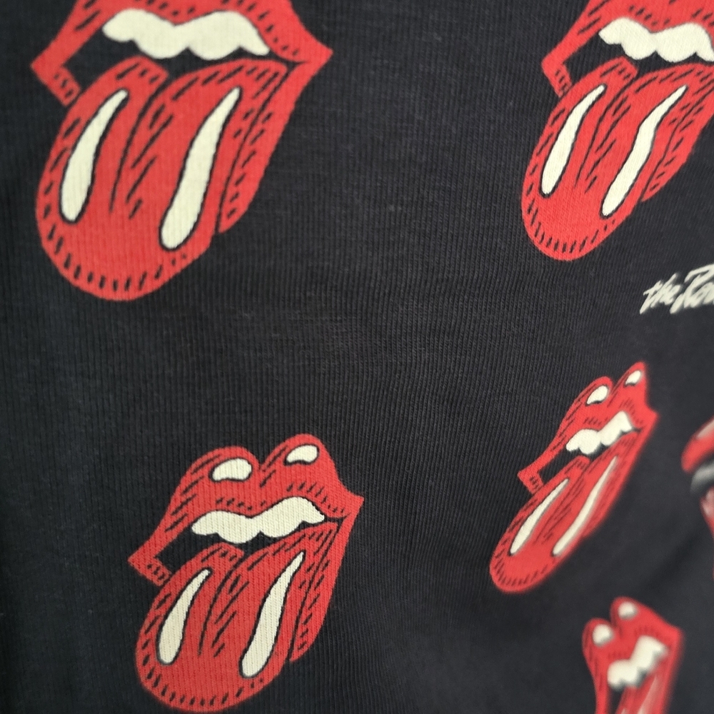 New! Rolling Stones Black Lounge Hoodie Pullover - Picture 4 of 4